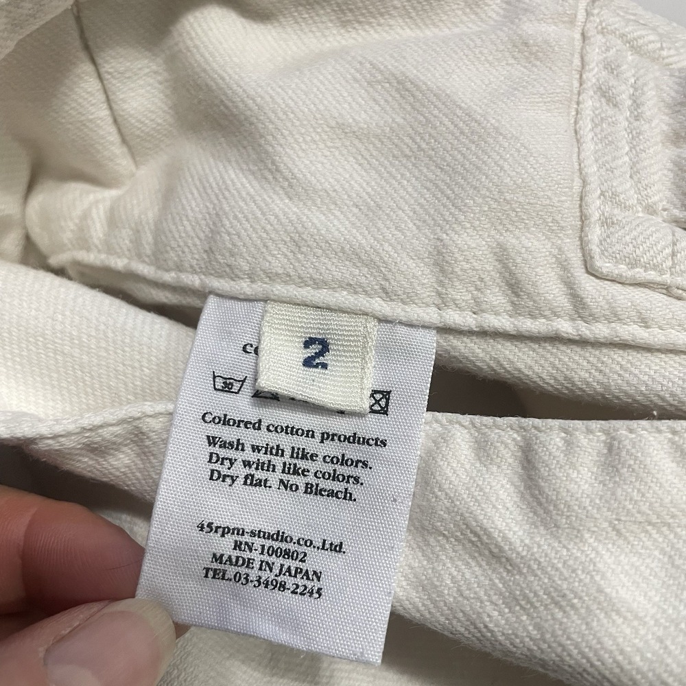45rpm Woman's Cotton High Waist Relaxed Tapered Pants Size 2 Casual Japanese - Picture 9 of 16